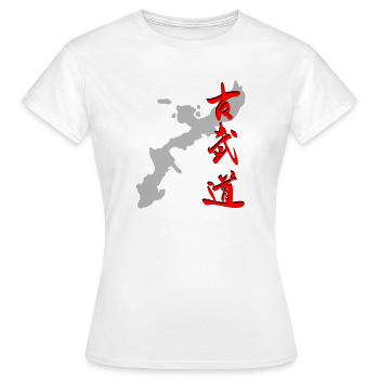 Okinawa - Kobudo - Kanji - Frauen T-Shirt - Weiß - Vorne - AI Model Female 172 dark (172cm)