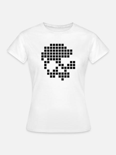 Digital-Schädel - Frauen T-Shirt - Weiß