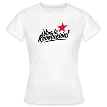 viva la revolucion - revolution! - Frauen T-Shirt - Weiß - Vorne - AI Model Female 172 dark (172cm)