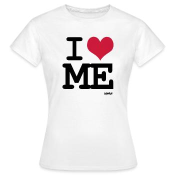 I love me - couleur personnalisable - T-shirt Femme - blanc - Devant - AI Model Female 172 dark (172cm)