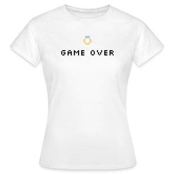 Game Over anneau de mariage - T-shirt Femme - blanc - Devant - AI Model Female 172 dark (172cm)