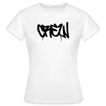 CREW - T-shirt Femme - blanc - Devant - AI Model Female 172 dark (172cm)