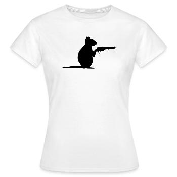 gun - Women's T-Shirt - white - Front - AI Model Female 172 dark (172cm)