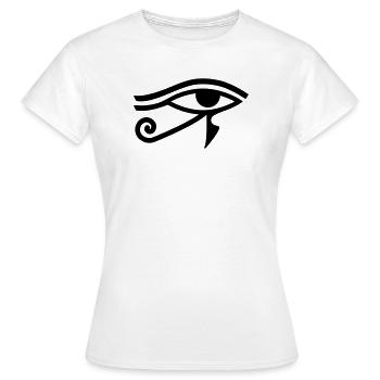 Œil de Horus Hiéroglyphe égyptien - T-shirt Femme - blanc - Devant - AI Model Female 172 dark (172cm)