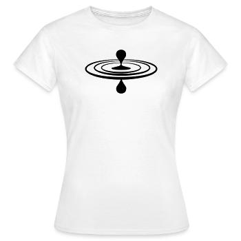 Drop Wasser Achtsamkeit Logo - Frauen T-Shirt - Weiß - Vorne - AI Model Female 172 dark (172cm)