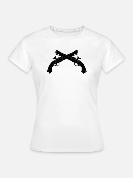 Piratenpistolen-Duell - Frauen T-Shirt - Weiß