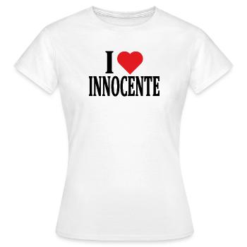 t-shirt J’adore Innocente idée cadeau t-shirt - T-shirt Femme - blanc - Devant - AI Model Female 172 dark (172cm)