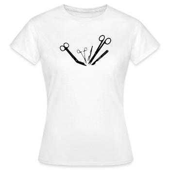 Outils d’exploitation - T-shirt Femme - blanc - Devant - AI Model Female 172 dark (172cm)