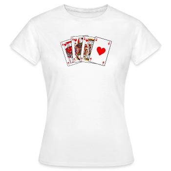Jack Queen King Ace - Women's T-Shirt - white - Front - AI Model Female 172 dark (172cm)