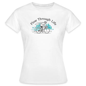 Flux dans la vie - T-shirt Femme - blanc - Devant - AI Model Female 172 dark (172cm)