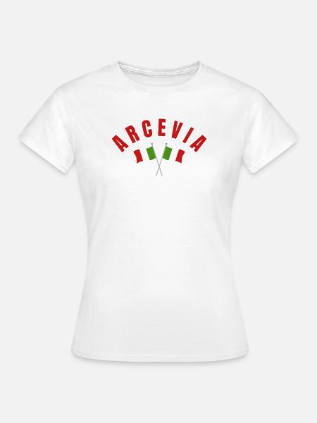 Arcevia: Italienische Flaggen - Frauen T-Shirt - Weiß