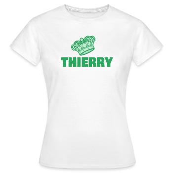 Thierry als Koenig - Frauen T-Shirt - Weiß - Vorne - AI Model Female 172 dark (172cm)