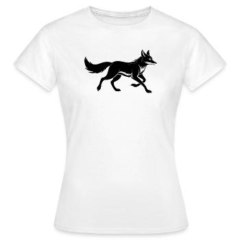 Running Fox - Women's T-Shirt - white - Front - AI Model Female 172 dark (172cm)
