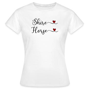 Shire Horse with a Heart - Women's T-Shirt - white - Front - AI Model Female 172 dark (172cm)