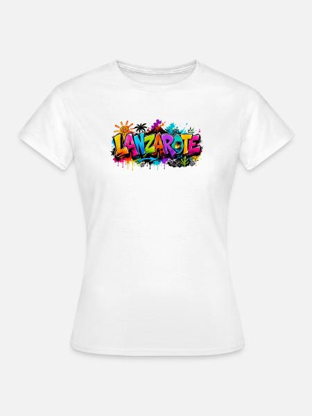 Lanzarote - Graffiti - Canary Islands - Kanaren - Frauen T-Shirt - Weiß
