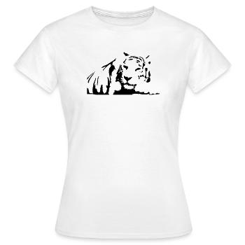 Tiger, White Tiger - Women's T-Shirt - white - Front - AI Model Female 172 dark (172cm)