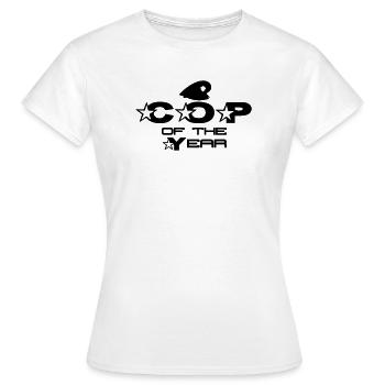 Policier de l’année Policier Profession Cadeau - T-shirt Femme - blanc - Devant - AI Model Female 172 dark (172cm)