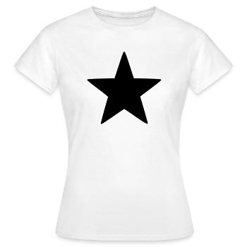 Étoile noire - T-shirt Femme - blanc - Devant - AI Model Female 172 dark (172cm)