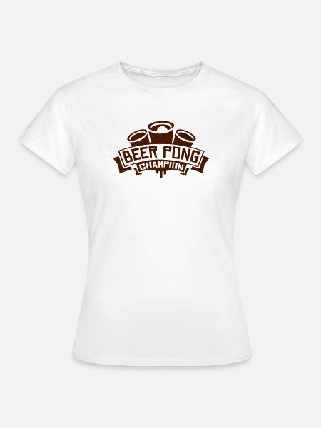 Beer Pong - Beerpong - Bier Pong - Frauen T-Shirt - Weiß