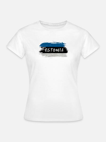 Estland Flagge / Geschenk Tallinn Tartu Estonia - Frauen T-Shirt - Weiß