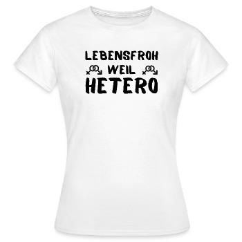 Auf hetero getestet Geschenkidee - Frauen T-Shirt - Weiß - Vorne - AI Model Female 172 dark (172cm)