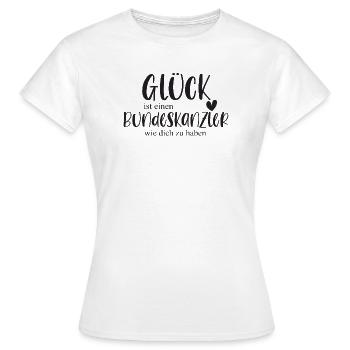 Bundeskanzler Olaf Scholz SPD Politik - Frauen T-Shirt - Weiß - Vorne - AI Model Female 172 dark (172cm)