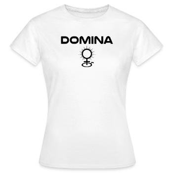 Domina - Frauen T-Shirt - Weiß - Vorne - AI Model Female 172 dark (172cm)
