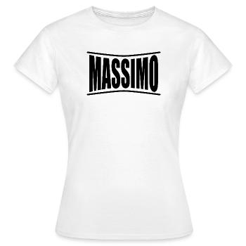 t-shirt Massimo t-shirt gift idea - Women's T-Shirt - white - Front - AI Model Female 172 dark (172cm)