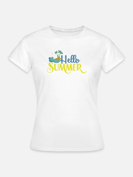 Hallo Summmer - Frauen T-Shirt - Weiß