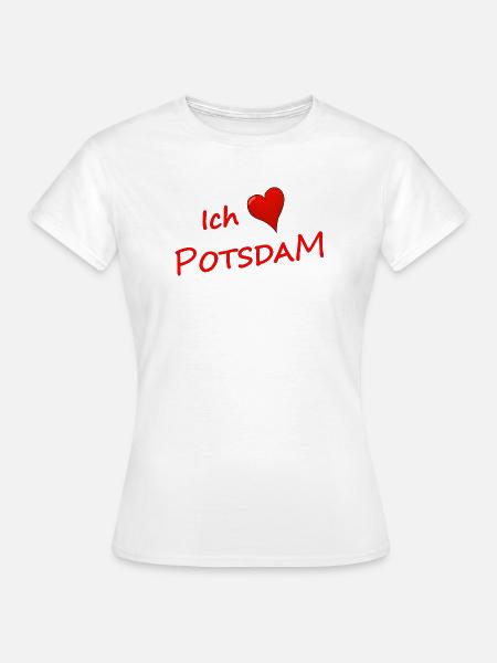 ICH LIEBE POTSDAM - Frauen T-Shirt - Weiß