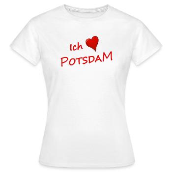 J’adore Potsdam - T-shirt Femme - blanc - Devant - AI Model Female 172 dark (172cm)