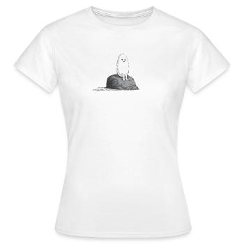 Pierre triste - T-shirt Femme - blanc - Devant - AI Model Female 172 dark (172cm)