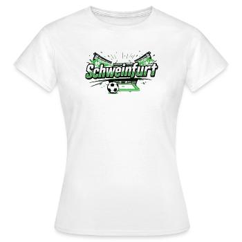 Conception du stade de football de Schweinfurt - T-shirt Femme - blanc - Devant - AI Model Female 172 dark (172cm)