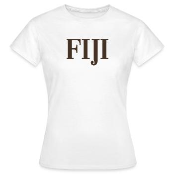 Fidji - Fidji - Îles - Pacifique - Mers du Sud - T-shirt Femme - blanc - Devant - AI Model Female 172 dark (172cm)