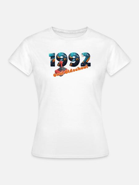 1992 – Retro Digital Übergang - Frauen T-Shirt - Weiß