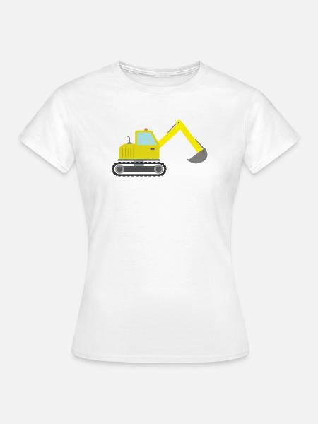 Bagger - Frauen T-Shirt - Weiß