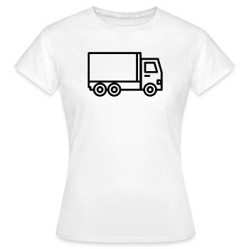 truck - Women's T-Shirt - white - Front - AI Model Female 172 dark (172cm)