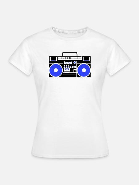Ghettoblaster Radio - Frauen T-Shirt - Weiß