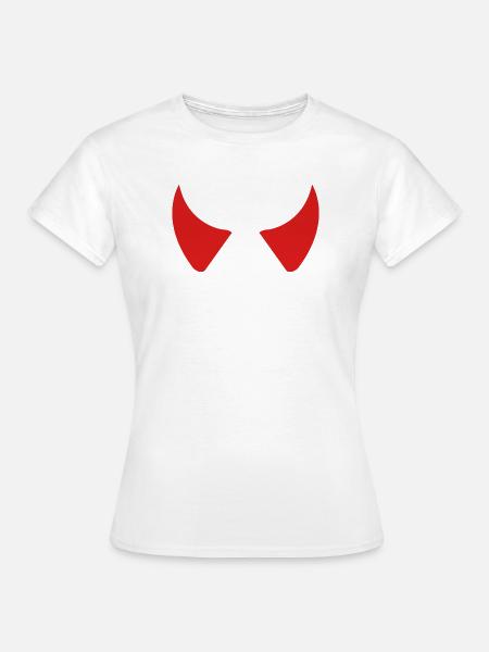 Teufelshörner - Frauen T-Shirt - Weiß