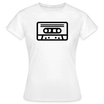 cassette audio - T-shirt Femme - blanc - Devant - AI Model Female 172 dark (172cm)