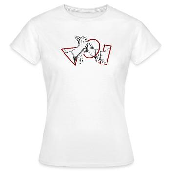 Aikido Technique Nikyo Wrist Lock Principle Budo - Women's T-Shirt - white - Front - AI Model Female 172 dark (172cm)