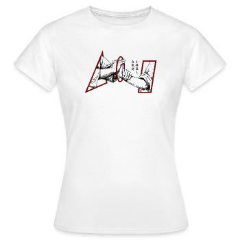 Aikido Technique Kotegaeshi Wrist Lock Budo - Women's T-Shirt - white - Front - AI Model Female 172 dark (172cm)
