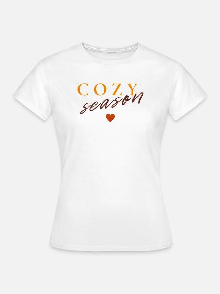 Cozy Season | Minimal Herbst Design - Frauen T-Shirt - Weiß