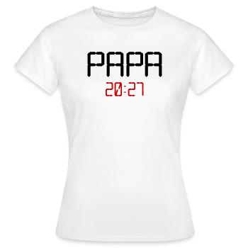 Baby Papa 2027 - Frauen T-Shirt - Weiß - Vorne - AI Model Female 172 dark (172cm)