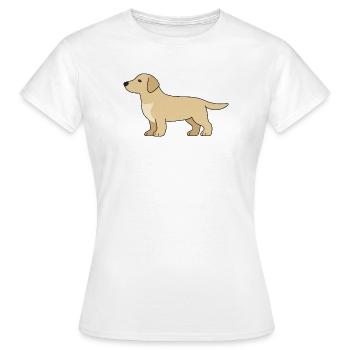 Silhouette délicate du retriever - T-shirt Femme - blanc - Devant - AI Model Female 172 dark (172cm)
