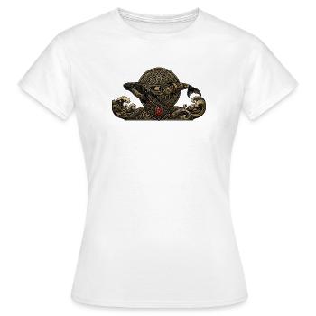 Steampunk Whale with Gems - Women's T-Shirt - white - Front - AI Model Female 172 dark (172cm)