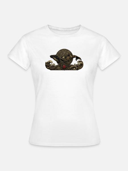 Steampunk-Wal mit Edelsteinen - Frauen T-Shirt - Weiß
