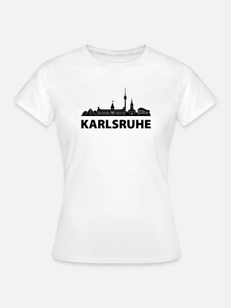 Karlsruhe Skyline - Frauen T-Shirt - Weiß