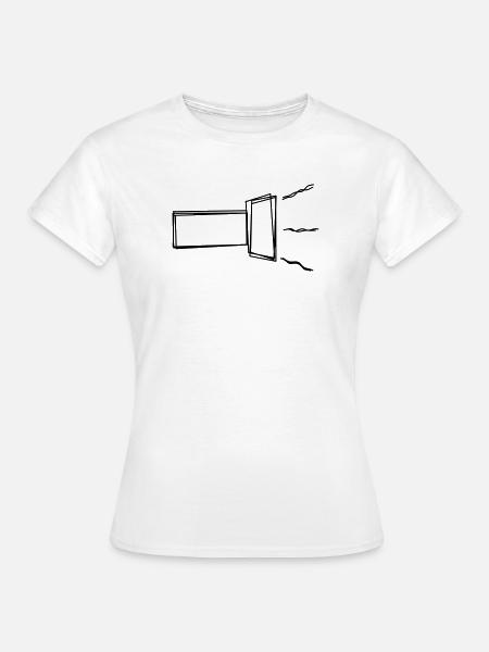 Taschenlampe handgezeichnet - Frauen T-Shirt - Weiß