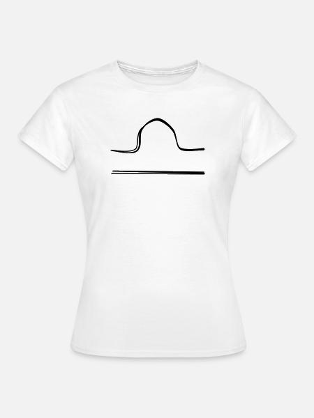 Sternzeichen Waage handgezeichnet - Frauen T-Shirt - Weiß